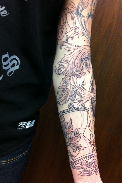 Hourglass and filigree after first session