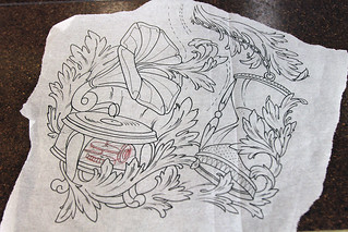 Art - Phonograph and Hourglass drawing