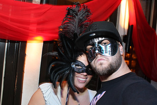 frame - Kari and I in our fancy masks