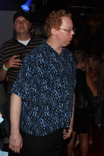 This dude loved the cleavage in front of the DJ booth.