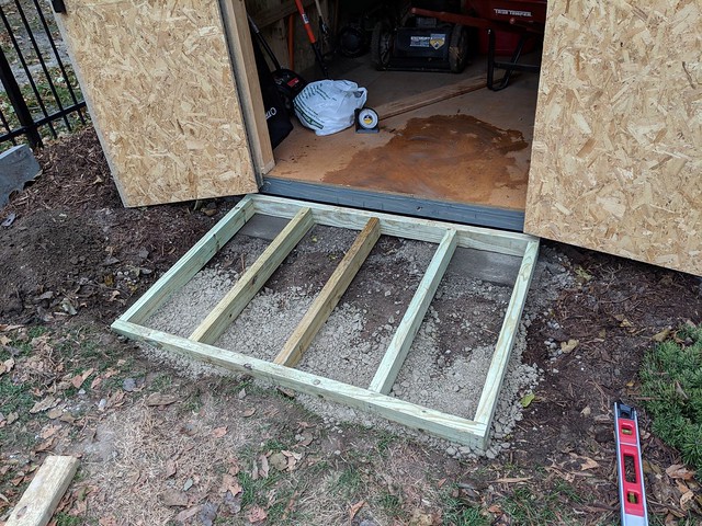 Building a little ramp for the shed