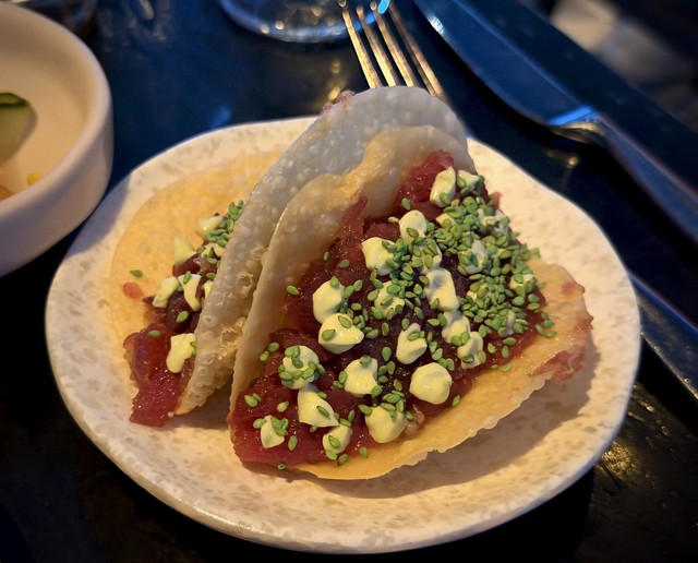 This Tuna tartare taco was incredible