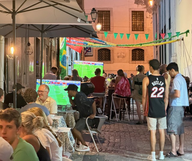 Temporary TVs for the world cup