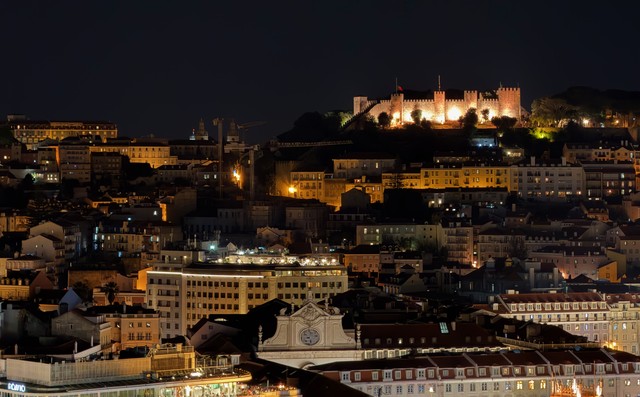 Looking out over Lisbon from nearby our hotel
