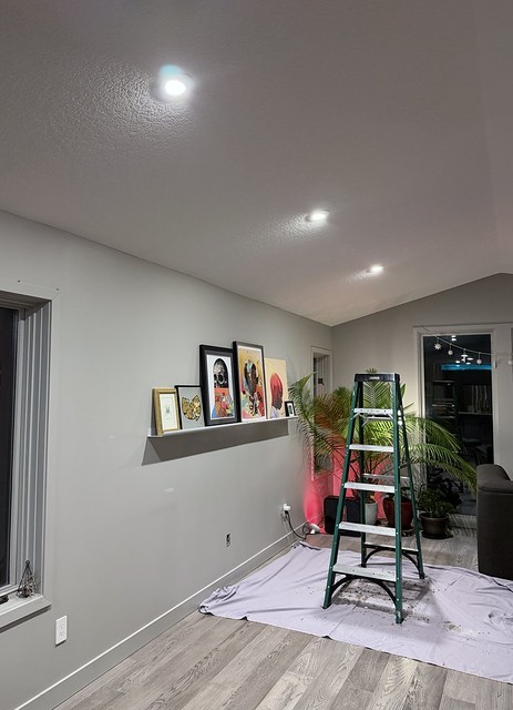 Living room lights: installed