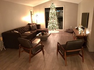The state of the living room for Christmas