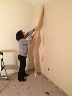 Pulling wallpaper