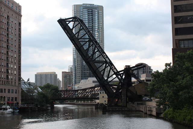 Lifted Chicago Bridge