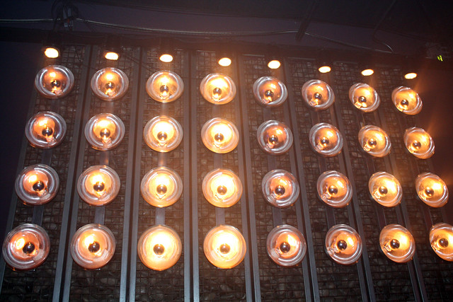 Lights behind the bar