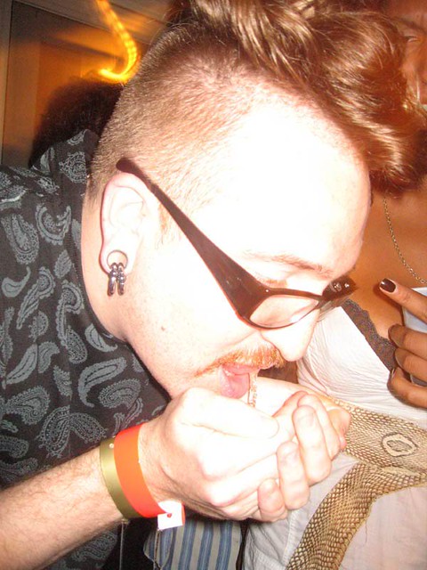 He's Lapping up Beer like a Dog