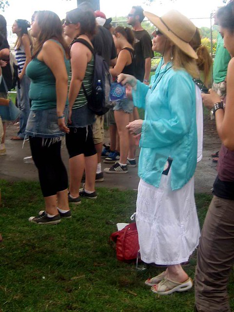 The older woman with the KH sticker on her skirt knew every one of Kill Hannah's lyrics