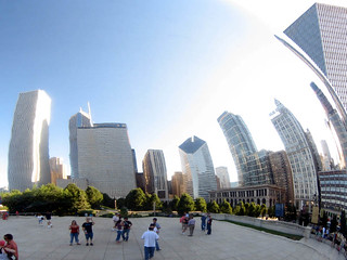 Skyline - Reflection in Cloud Gate @ Millenium Park