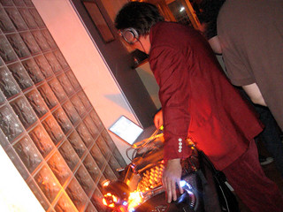 Lollapalooza - Chris spinning at an afterparty