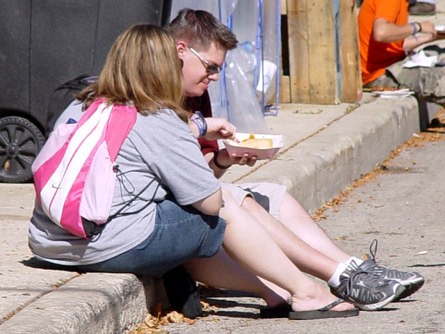 Nicole and Nick Grabbing Some Food