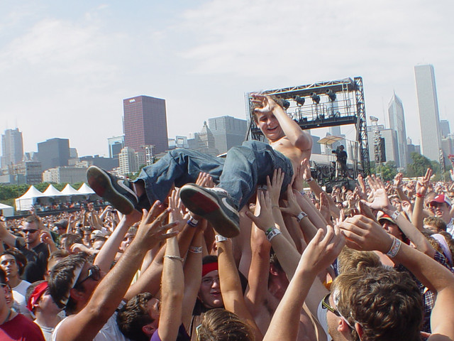 Crowd Surfing at Atmosphere