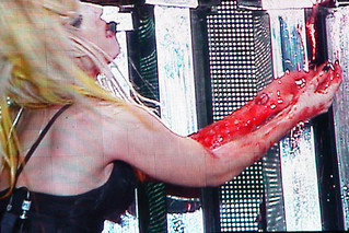 Lollapalooza - Lady Gaga in the bleeding fountain at Lollapalooza
