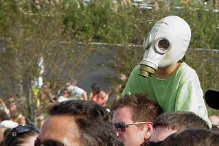 Lollapalooza - Some kid wearing a gas mask at AFI