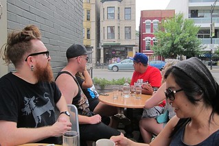 Brunch at Bangers, sort of avoiding a downpour