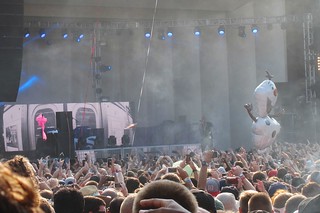 Lollapalooza - You can barely see through the smoke... but that's Nas