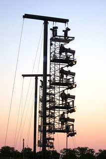 Lollapalooza - Spotlights at dusk