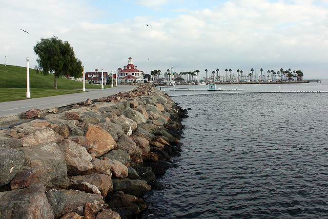 Looking down Long Beach