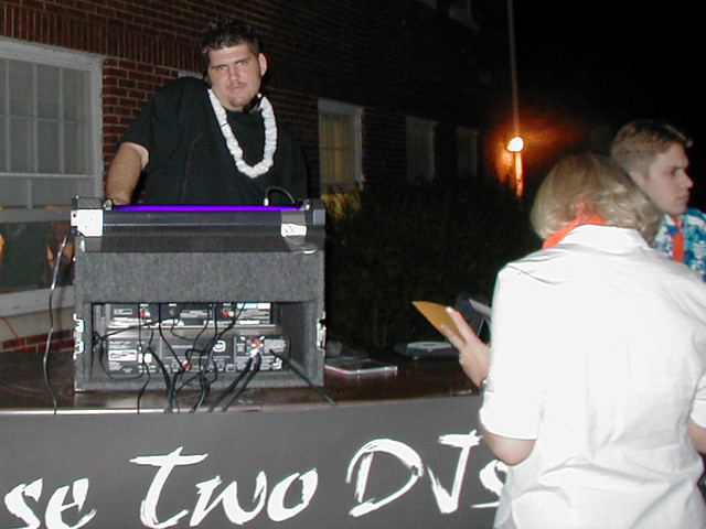 Kevi DJing the Luau