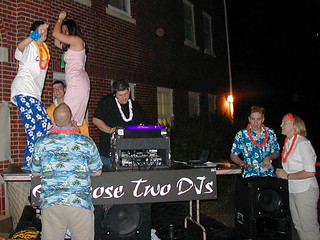 Leah and Savody on the DJ table