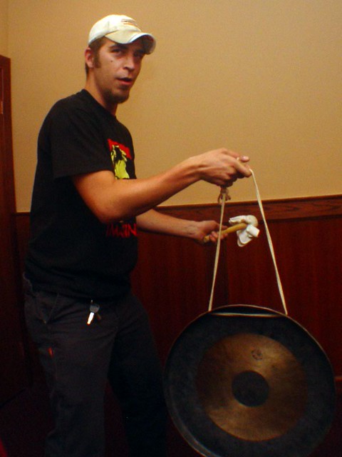 Playing the Gong
