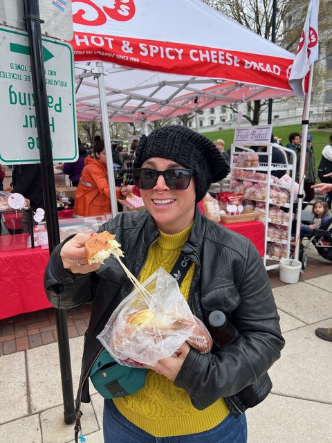 Apparently Stella's Spicy Cheese Bread is the thing to get in Madison