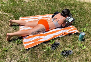 Books and sun. This girl's summer life