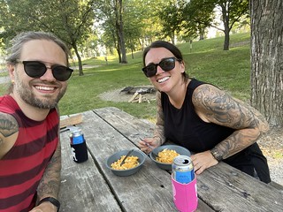 First camp meal selfie. Very important.