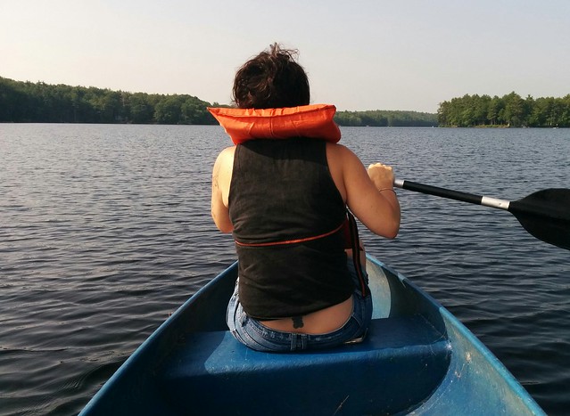 Paddling up the lake 1 last time before leaving town