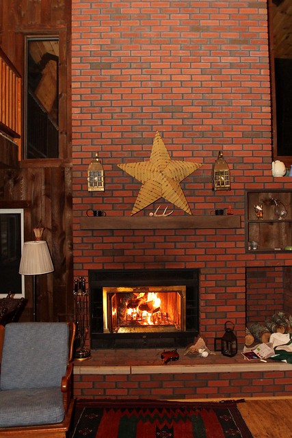 Fixing the situation after leaving the windows open in our cottage all evening...