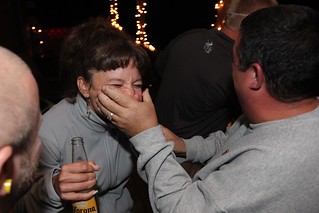 Belle chokes down a night crawler