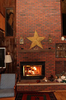 Fixing the situation after leaving the windows open in our cottage all evening...