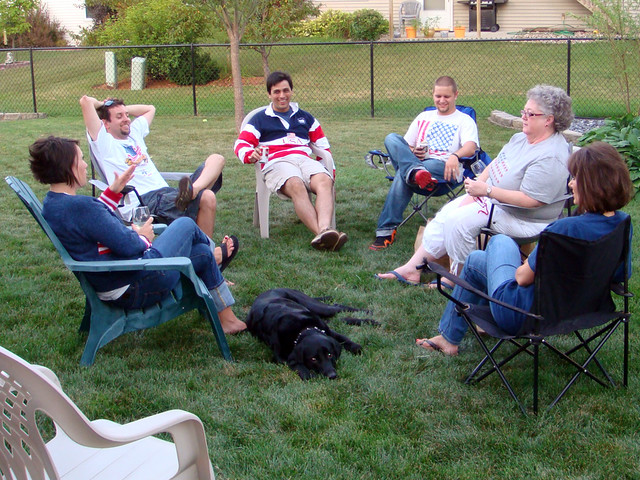 Hanging out in the back yard
