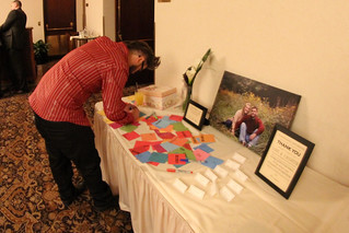 Writing love notes for Mark and Tara