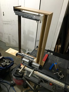 Today's lunch: dissecting Kari's new vanity drawer via table saw.