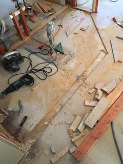 Expanding the master bathroom into the entryway a bit.