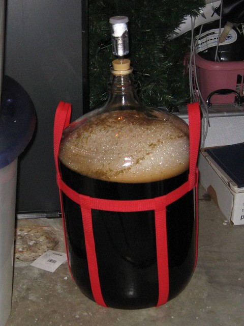 The carboy after 12 hours
