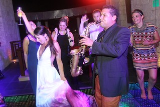 Mindy Hoskin - Having a live sax improv performing on the dancefloor along with the DJ equals great