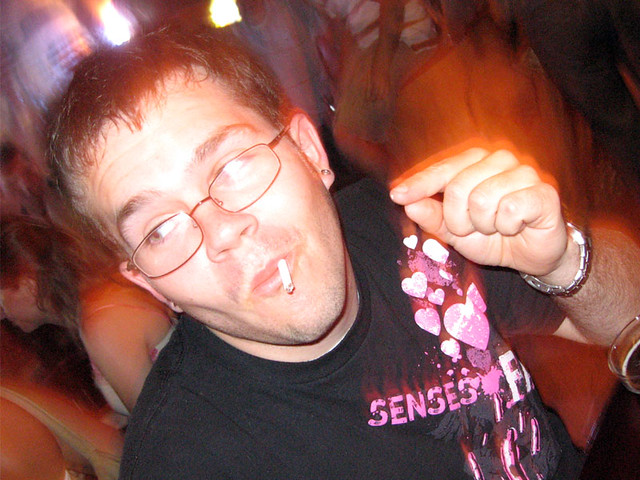 Zach sucking on an ultraslim