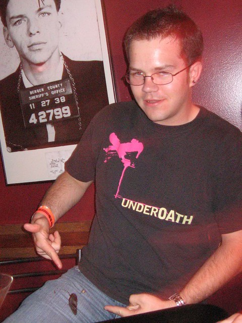 Jeff's oreo martini somehow landed perfectly upside down on Zach's lap