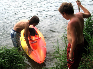 Kayaking - Getting the kayak ready
