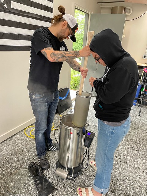 Gettin those hop juices out