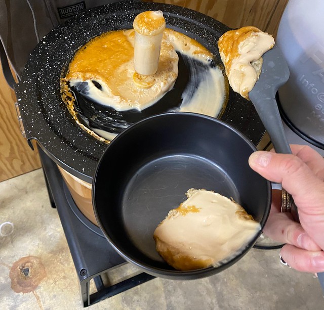 The consistency of the stuff that boiled over was like pudding. it was so weird.