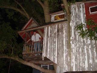 Jeff in a treehouse