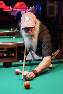 Billiards - Lining up a shot