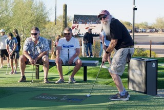 Golf - Jeff with the putt