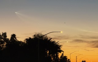 Sunset - Some kind of rocket launch seen from Mesa
